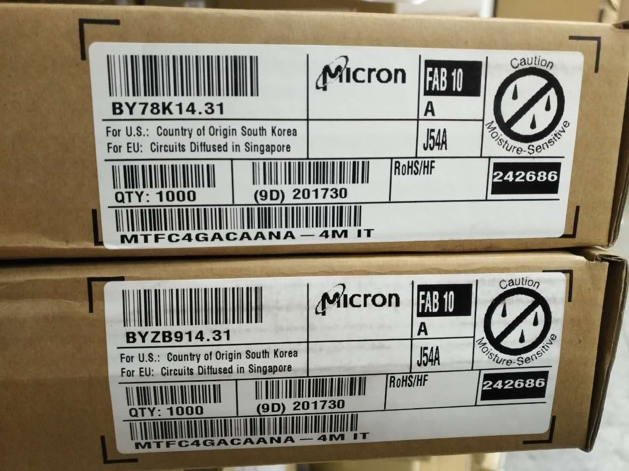 Sell Micron MTFC4GACAANA_4M IT